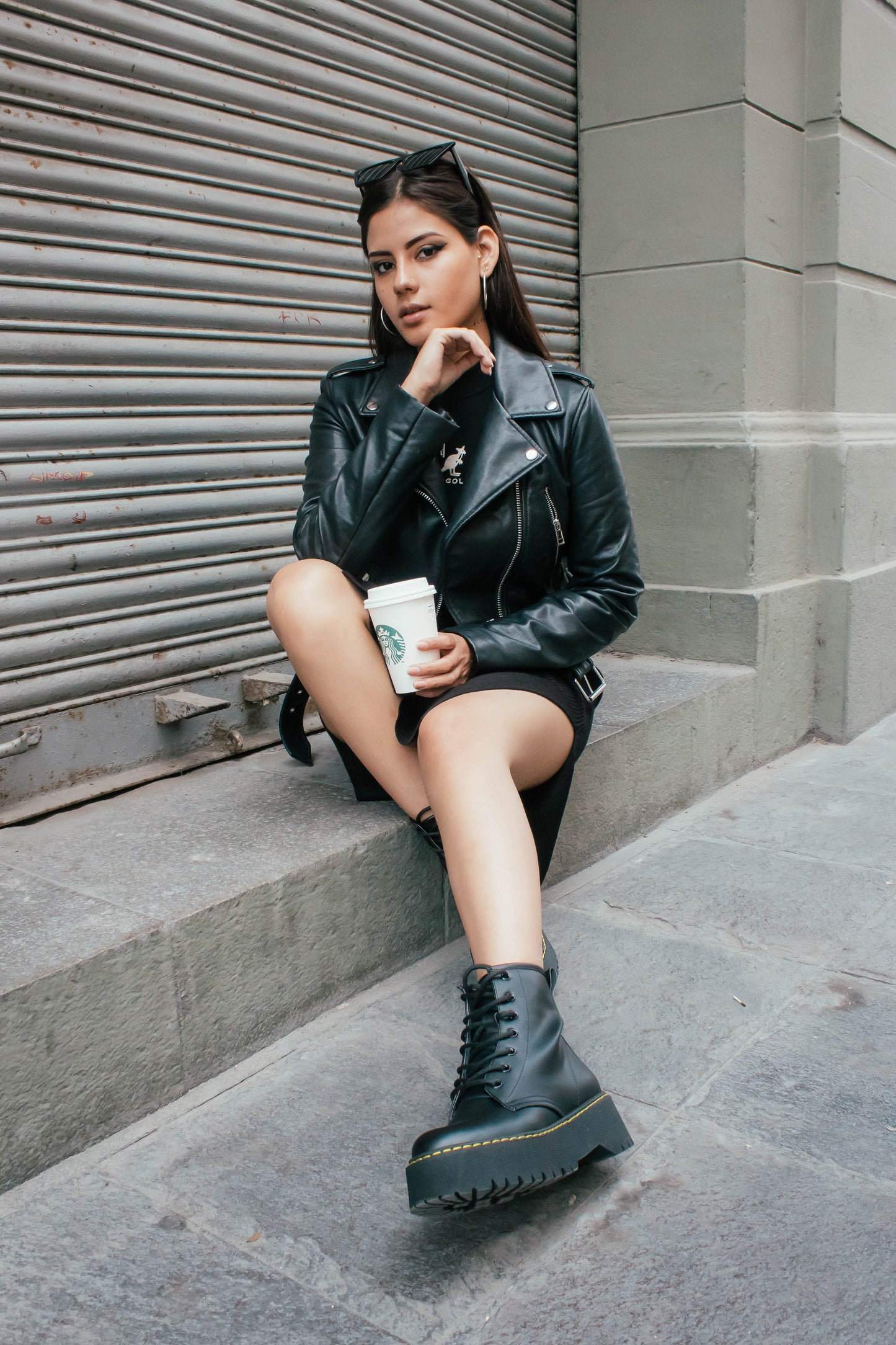 Botín Combat boots black